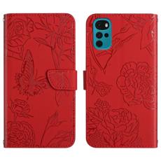  Motorola Moto G22 Fodral Fj&auml;ril/Pion pr&auml;glad R&ouml;d - Teknikhallen.se