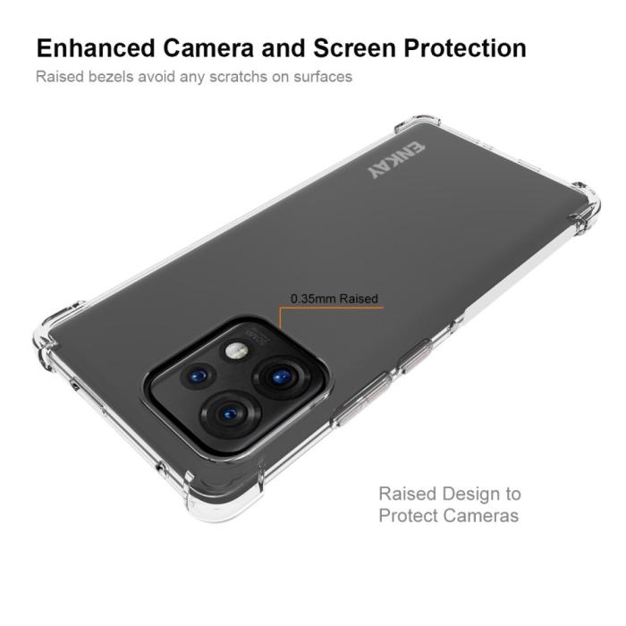 Bild 3, ENKAY ENKAY Motorola Edge 40 Pro 5G Skal Shockproof TPU Transparent - Teknikhallen.se