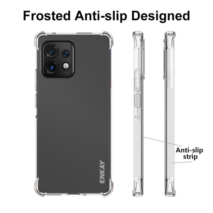 Bild 4, ENKAY ENKAY Motorola Edge 40 Pro 5G Skal Shockproof TPU Transparent - Teknikhallen.se