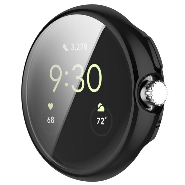 Bild 4,  Google Pixel Watch / Watch 2 Skal TPU Med Skärmskydd Svart - Teknikhallen.se