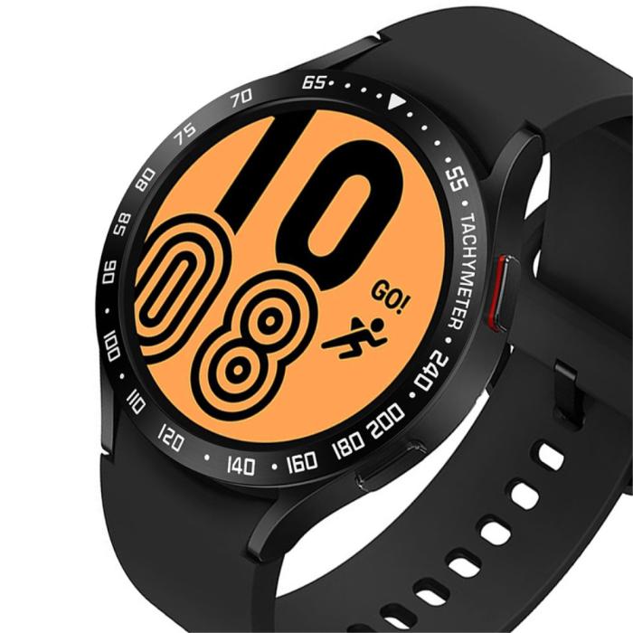 Bild 2,  Bezel Skyddande Ring Galaxy Watch4 Classic 44 mm Svart/Vit - Teknikhallen.se