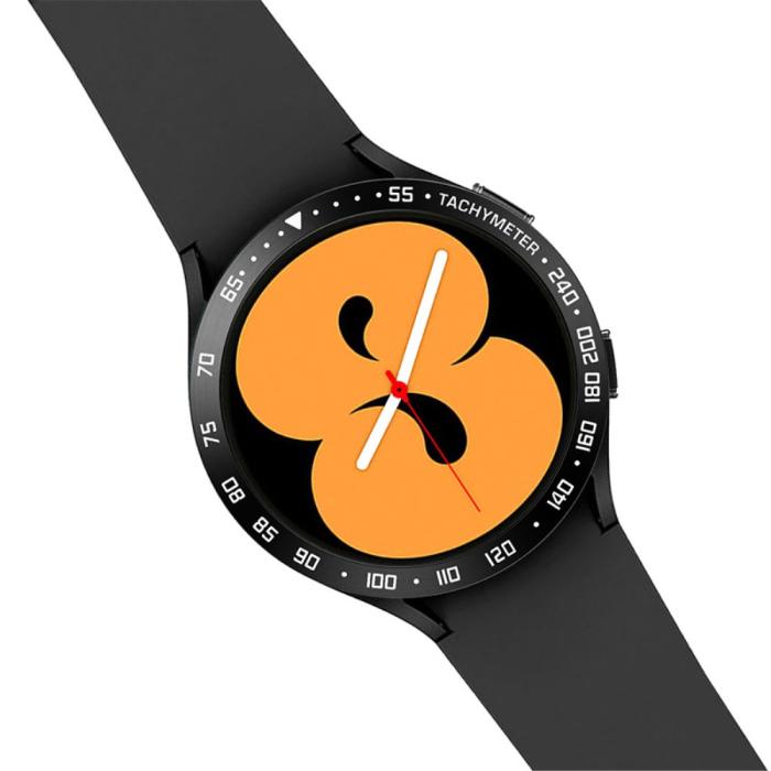 Bild 3,  Bezel Skyddande Ring Galaxy Watch4 Classic 44 mm Svart/Vit - Teknikhallen.se