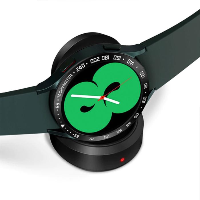 Bild 4,  Bezel Skyddande Ring Galaxy Watch4 Classic 44 mm Svart/Vit - Teknikhallen.se