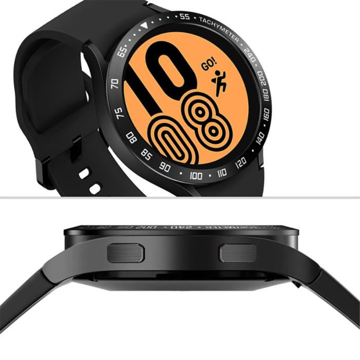 Bild 5,  Bezel Skyddande Ring Galaxy Watch4 Classic 44 mm Svart/Vit - Teknikhallen.se