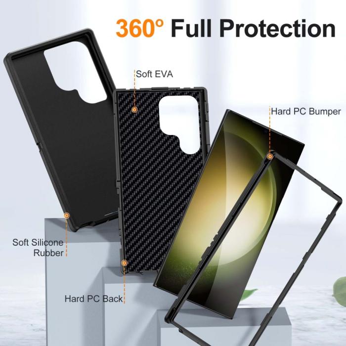 Bild 3,  Galaxy S24 Ultra Skal Xtreme Shockproof Hybrid Svart - Teknikhallen.se