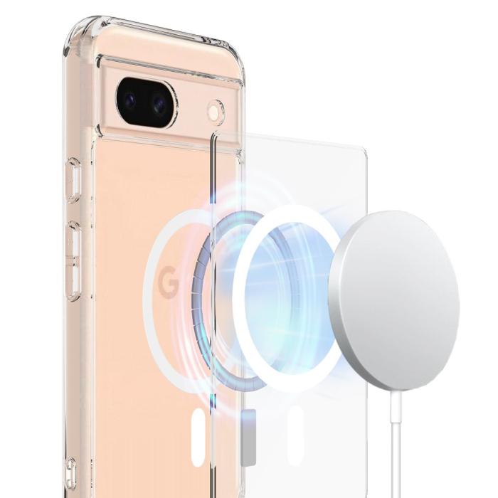 Bild 2,  Google Pixel 8A Skal Magsafe Akryl/TPU Transparent - Teknikhallen.se