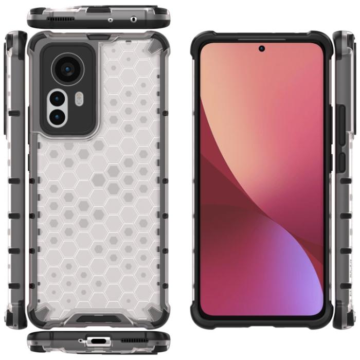 Bild 6,  Xiaomi 12 Pro Skal Hybrid Honeycomb Vit - Teknikhallen.se