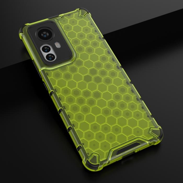 Bild 2,  Xiaomi 12 Pro Skal Hybrid Honeycomb Grön - Teknikhallen.se