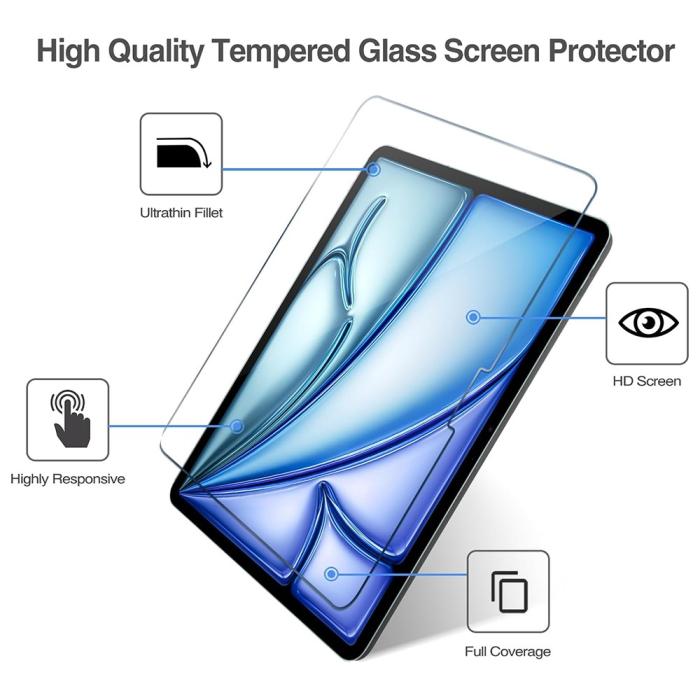Bild 5,  iPad Air 13 2026-2024 2-PACK Skärmskydd Härdat Glas - Teknikhallen.se