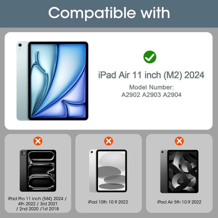 Bild 6,  iPad Air 13 2026-2024 2-PACK Skärmskydd Härdat Glas - Teknikhallen.se