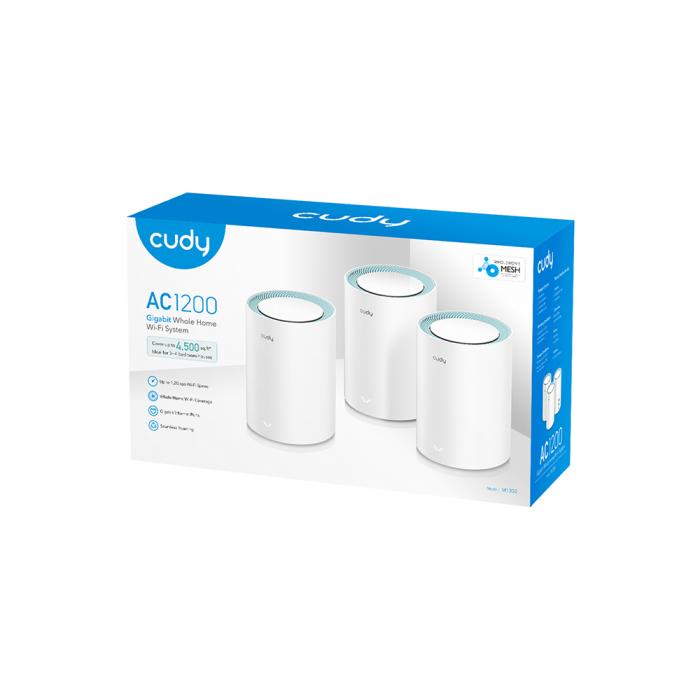 Bild 4, Cudy Cudy Mesh Solution M1300 3-pack AC1200 Gigabit Vit - Teknikhallen.se