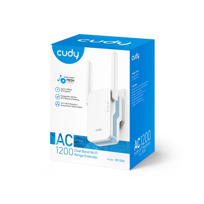 Bild 6, Cudy Cudy Wi-Fi Repeater RE1200 AC1200 Mesh Vit - Teknikhallen.se