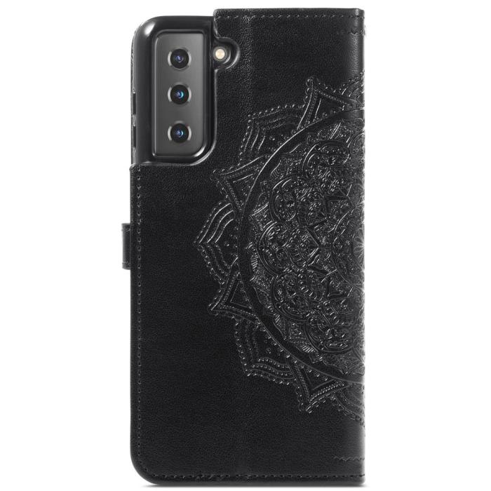 Bild 3,  Samsung Galaxy S22 Plus Fodral Mandala Läder Svart - Teknikhallen.se