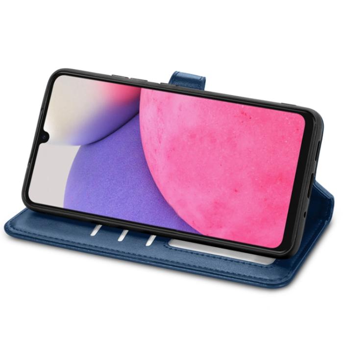 Bild 4,  Samsung Galaxy A33 5G Fodral Solid Läder Blå - Teknikhallen.se