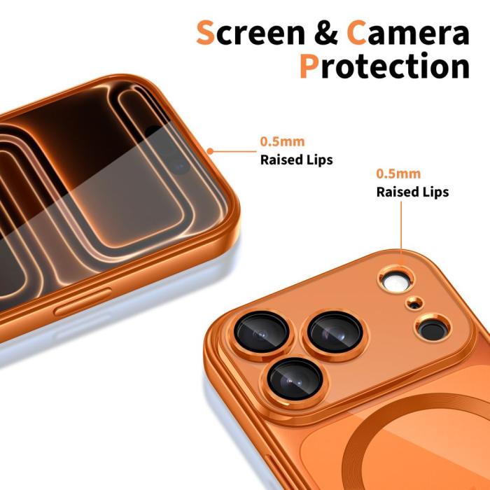 Bild 4, Tech-Protect Tech-Protect iPhone 17 Pro Max Skal MagSafe MagFlex Cosmic Orange - Teknikhallen.se
