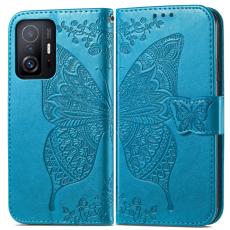  Xiaomi 11T / 11T Pro Fodral L&auml;der Butterfly Bl&aring; - Teknikhallen.se