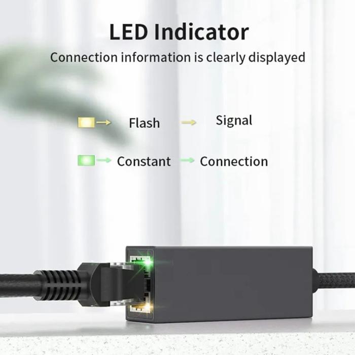 Bild 6, MINDPURE MINDPURE USB-C - RJ45 Nätverksadapter Svart - Teknikhallen.se
