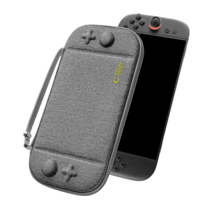 Bild 2, Tech-Protect Tech-Protect Nintendo Switch 2 Förvaringsväska Slim Pouch Grå - Teknikhallen.se
