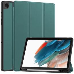  Samsung Galaxy Tab A9 Plus Fodral Tri-Fold Pennhållare Svartgrön - Teknikhallen.se