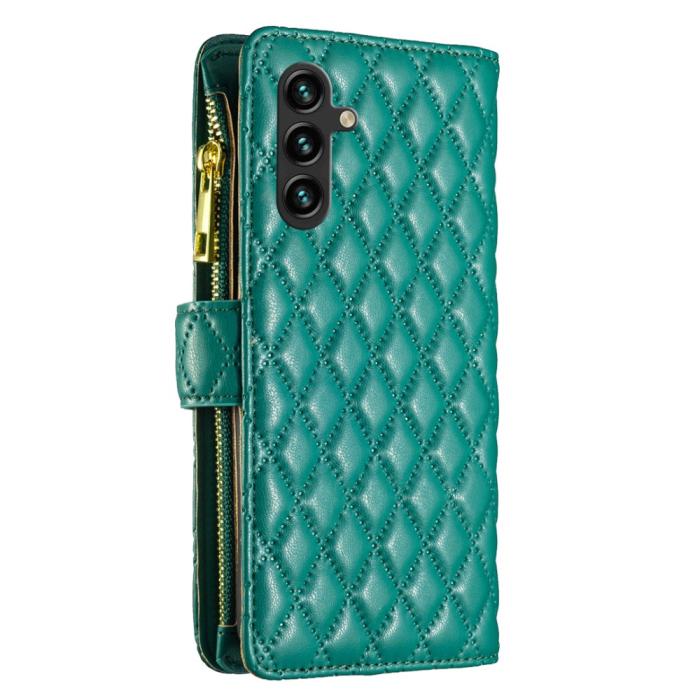 Bild 6, BINFEN BINFEN Galaxy A35 5G Fodral Diamond Multifunktionell Grön - Teknikhallen.se