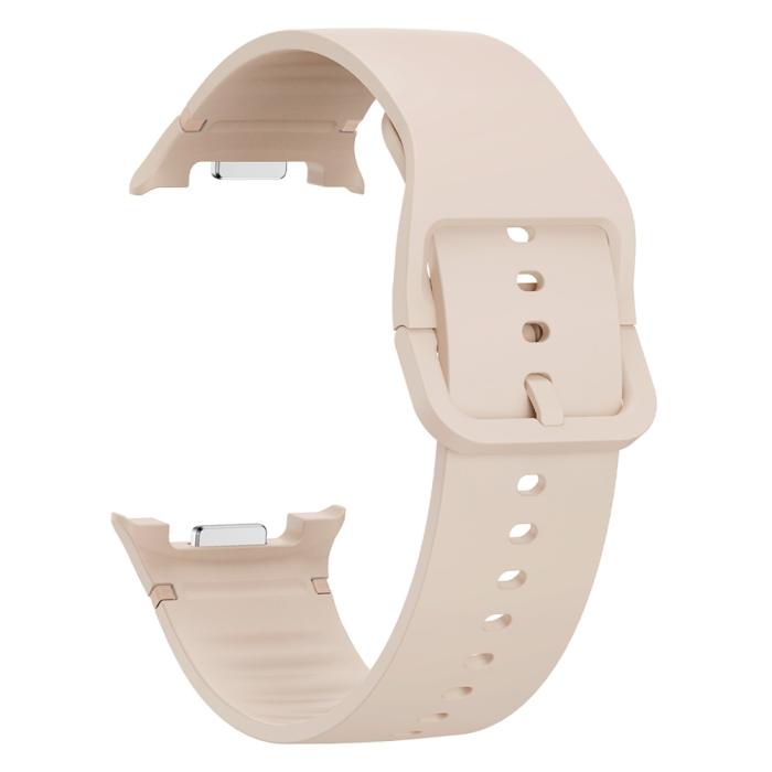 Bild 2, KALEBOL KALEBOL Galaxy Watch 8 46/44/40 mm Armband Silikon Beige - Teknikhallen.se