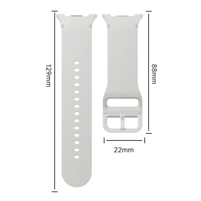 Bild 5, KALEBOL KALEBOL Galaxy Watch 8 46/44/40 mm Armband Silikon Beige - Teknikhallen.se