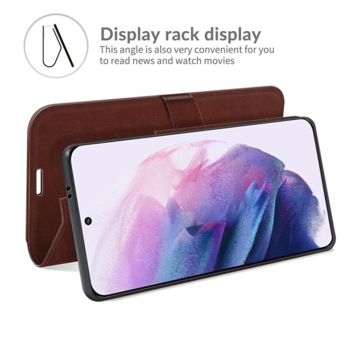 Bild 5,  Samsung Galaxy S22 Fodral Läder Brun - Teknikhallen.se