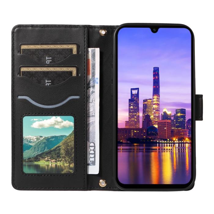 Bild 2,  Samsung Galaxy A16 / A26 5G Fodral Rhombus Läder Svart - Teknikhallen.se