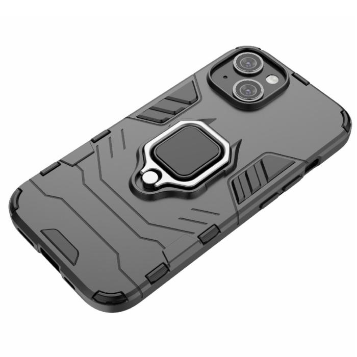 Bild 6,  iPhone 15 Skal Hybrid Armor Ring Svart - Teknikhallen.se