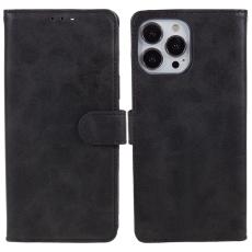  iPhone 15 Fodral PU L&auml;der Svart - Teknikhallen.se