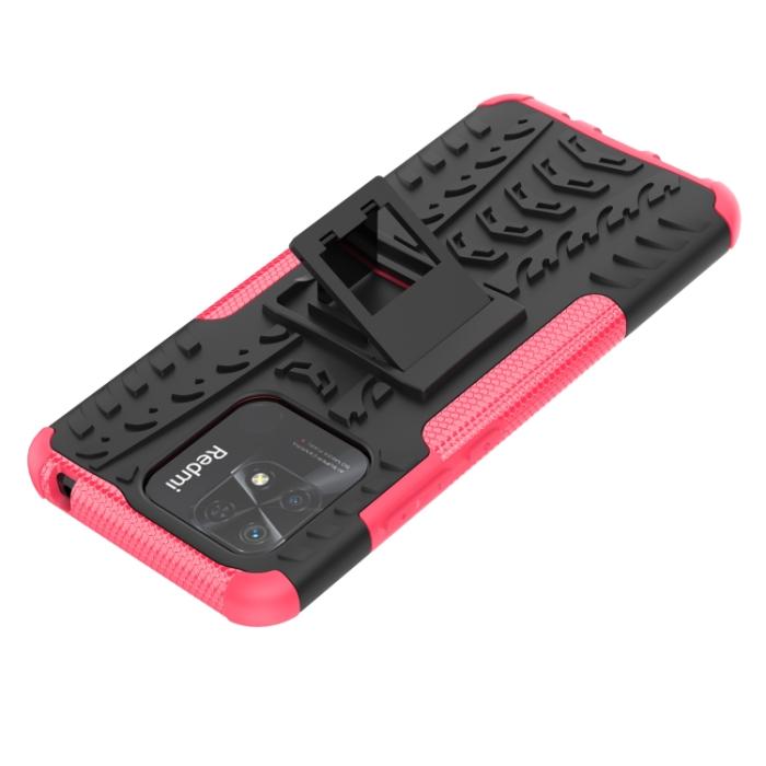 Bild 6,  Xiaomi Redmi 10C Skal Ultimata Stöttåligt med Stöd Rosa - Teknikhallen.se
