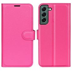  Samsung Galaxy S23 Plus Fodral Litchi L&auml;der Rosa - Teknikhallen.se