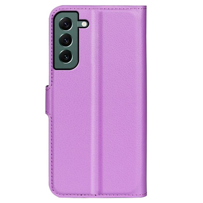 Bild 6,  Samsung Galaxy S23 Plus Fodral Litchi Läder Lila - Teknikhallen.se