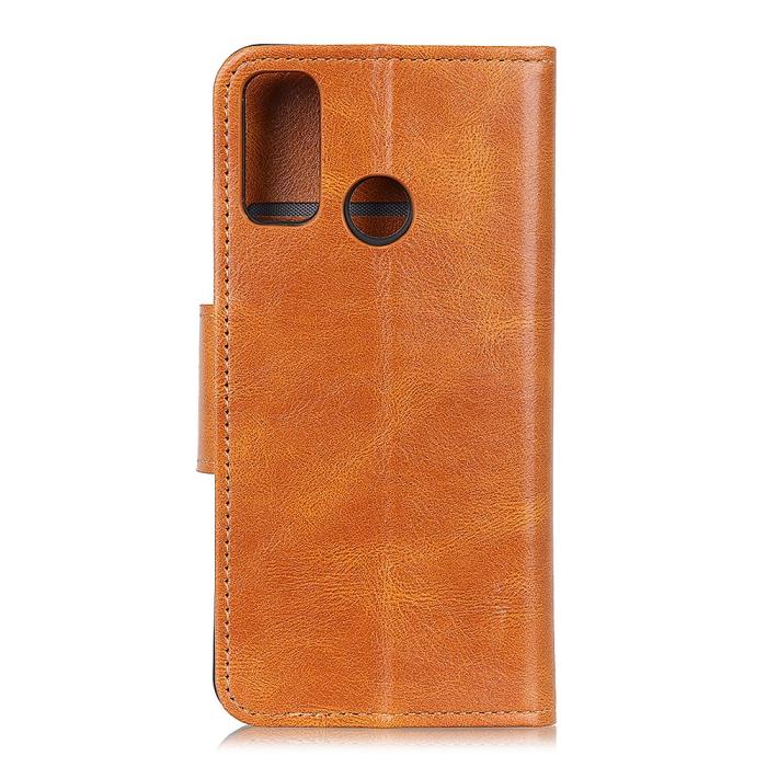 Bild 2,  Xiaomi Redmi 9C Fodral Crazy Horse Läder Brun - Teknikhallen.se