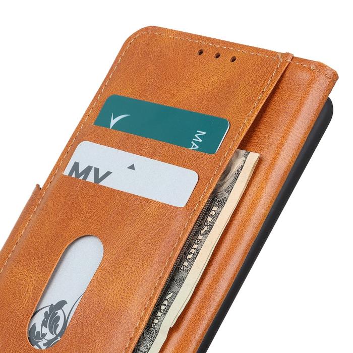 Bild 4,  Xiaomi Redmi 9C Fodral Crazy Horse Läder Brun - Teknikhallen.se