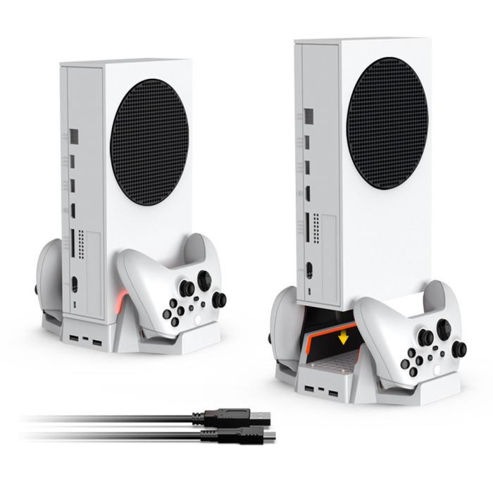 Bild 2, DOBE DOBE Xbox S/X Laddningsställ Med Laddare, Kylkning Och Batteripaket - Teknikhallen.se
