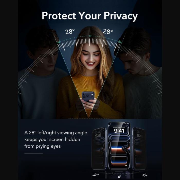 Bild 4, ESR ESR iPhone 18 Pro 2-PACK Skärmskydd Amorite Härdat Glas - Teknikhallen.se