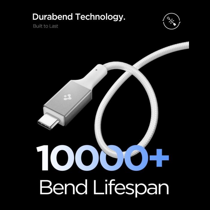 Bild 6, Spigen Spigen 1.5m 240W USB-C - USB-C Kabel Vit - Teknikhallen.se