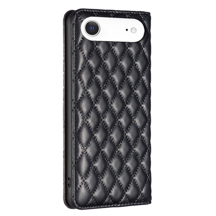 Bild 3, BINFEN BINFEN iPhone Air Fodral Diamond Flip Läder Svart - Teknikhallen.se