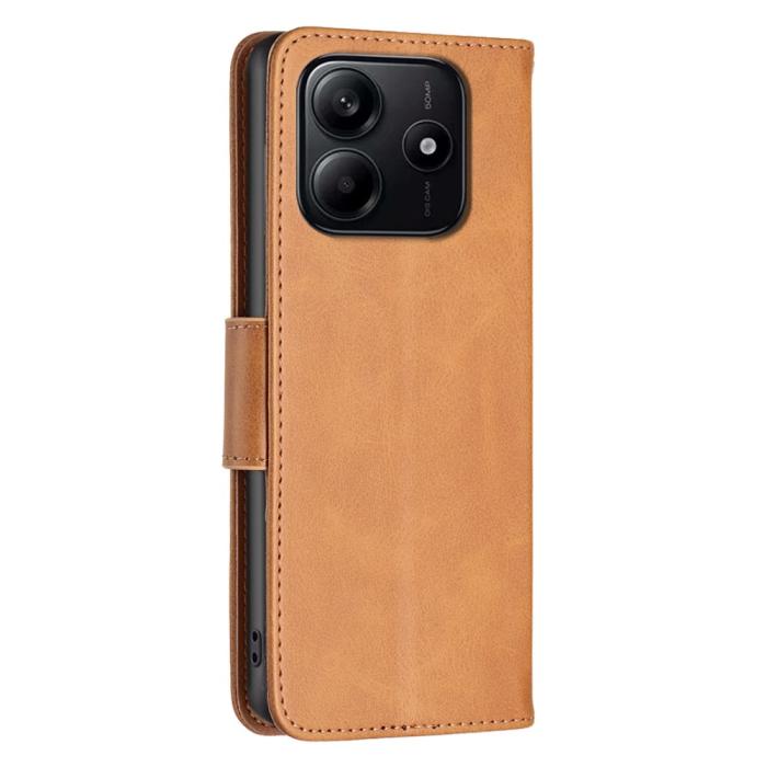 Bild 5,  Xiaomi Redmi Note 14 4G Fodral Läder Solid Shark Brun - Teknikhallen.se