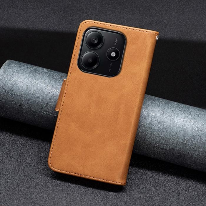 Bild 6,  Xiaomi Redmi Note 14 4G Fodral Läder Solid Shark Brun - Teknikhallen.se