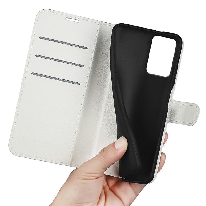 Bild 4,  Motorola Moto G35 5G Fodral Litchi Läder Vit - Teknikhallen.se