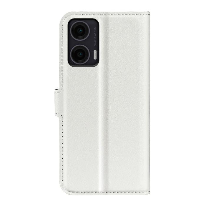 Bild 6,  Motorola Moto G35 5G Fodral Litchi Läder Vit - Teknikhallen.se