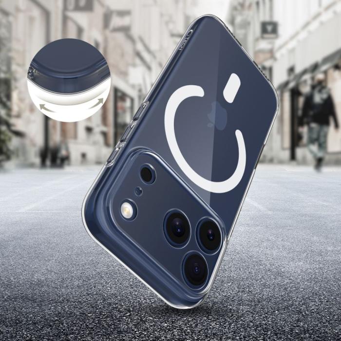 Bild 5, Tech-Protect Tech-Protect iPhone 17 Pro Max Skal MagSafe FlexAir Transparent - Teknikhallen.se