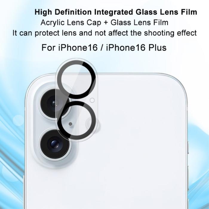 Bild 2, IMAK IMAK iPhone 16/16 Plus Linsskydd Härdat Glas - Teknikhallen.se