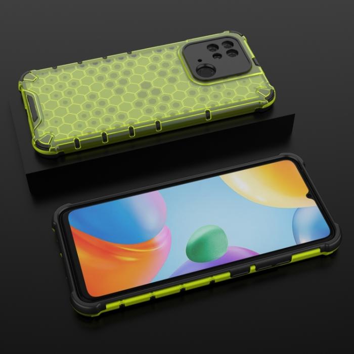 Bild 4,  Xiaomi Redmi 10C Skal Armor Honeycomb Grön - Teknikhallen.se
