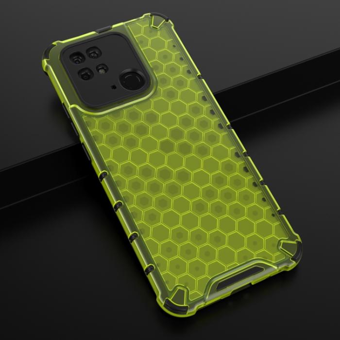 Bild 5,  Xiaomi Redmi 10C Skal Armor Honeycomb Grön - Teknikhallen.se