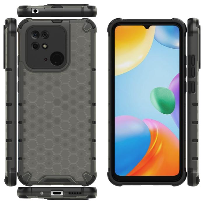 Bild 2,  Xiaomi Redmi 10C Skal Armor Honeycomb Svart - Teknikhallen.se