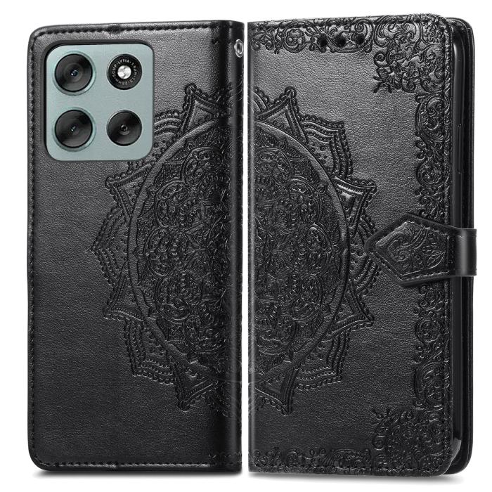 Bild 2,  Motorola Moto G56 5G Fodral Mandala Läder Svart - Teknikhallen.se