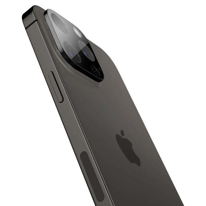 Bild 4, Spigen Spigen iPhone 14 Pro/Pro Max/15 Pro/Pro Max 2-PACK Optik GLAS.tR Linsskydd - Teknikhallen.se